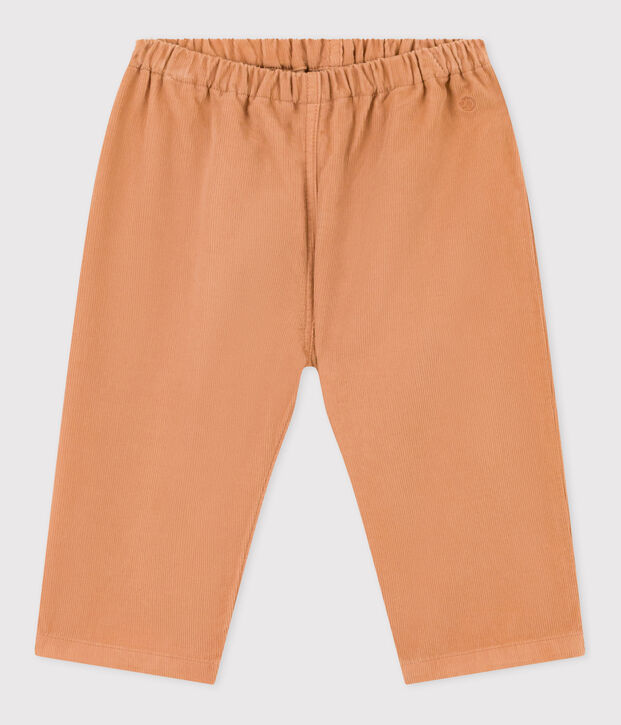 Babybroek van dun velours roze