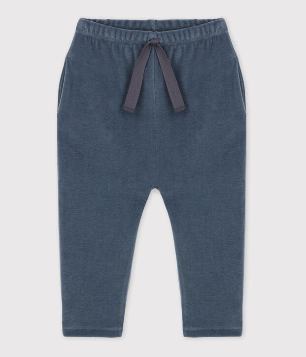 Pantalon b&eacute;b&eacute; en velours gris