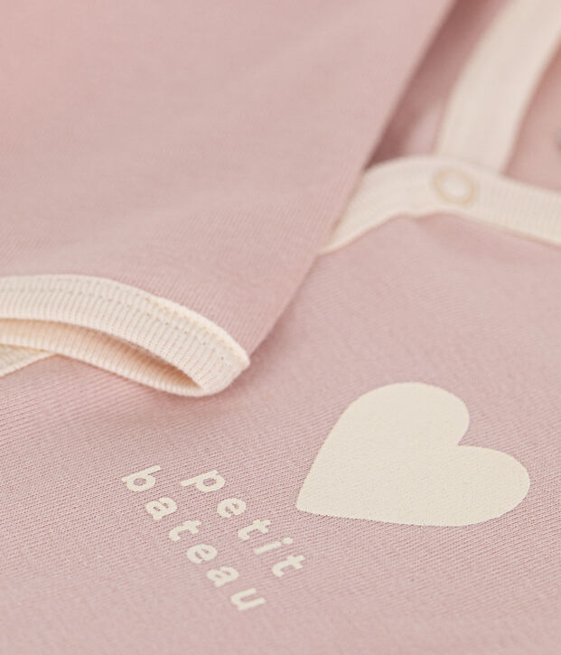 Katoenen babypyjama roze