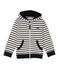 Sweat zippé garçon en jersey lourd beige COQUILLE/blauw SMOKING