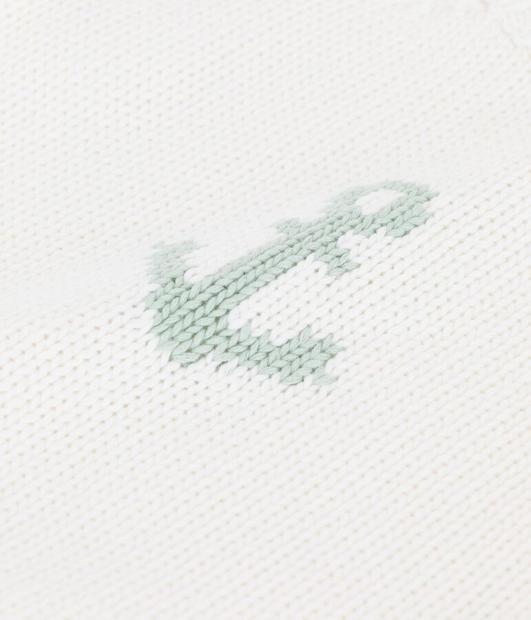 Matrozentrui met ankerpatroon voor baby's wit MARSHMALLOW/ HERBIER