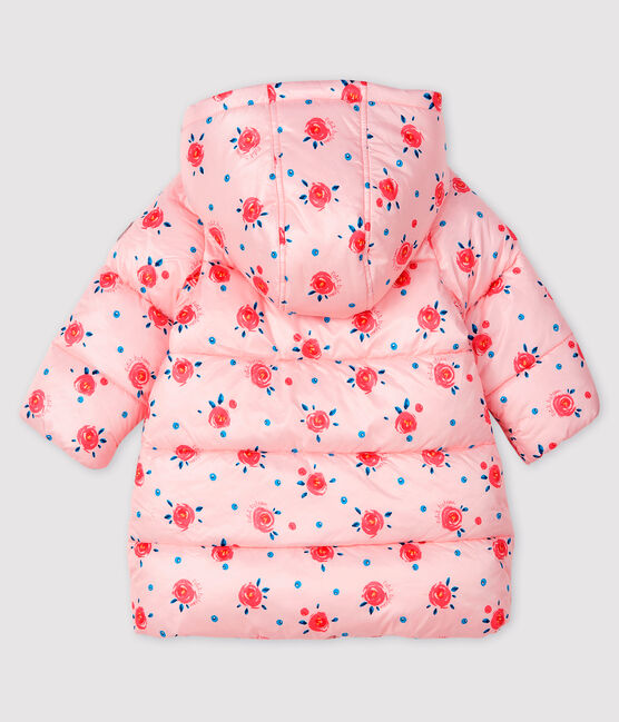 Doudoune matelassée bébé fille rose MINOIS/blanc MULTICO