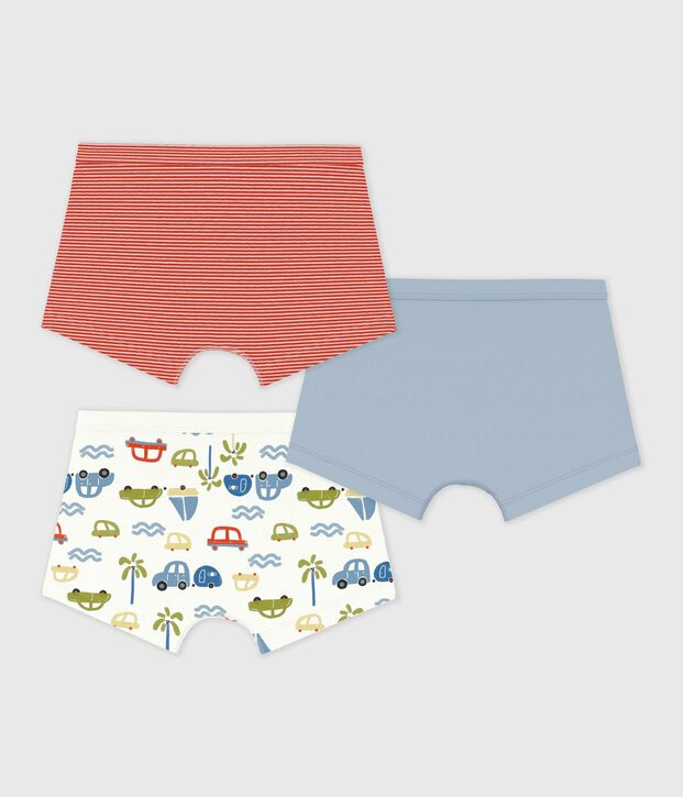 Setje met katoenen boxershorts met omhulde tailleband met print multicouleur