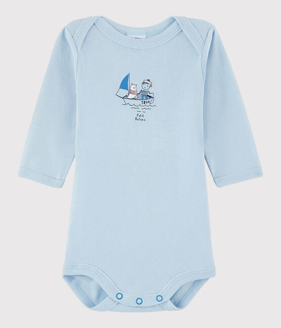 Rompertje lange mouwen babyjongen blauw FRAICHEUR