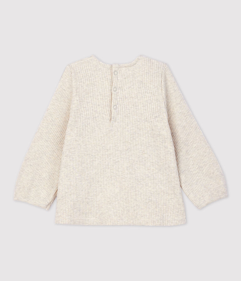 Blouse en coton b&eacute;b&eacute;. beige