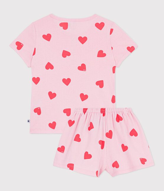 Pyjama short enfant en coton imprimé cœurs MARQUISE/ PEACHY