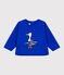 Effen katoenen babysweater blauw PERSE