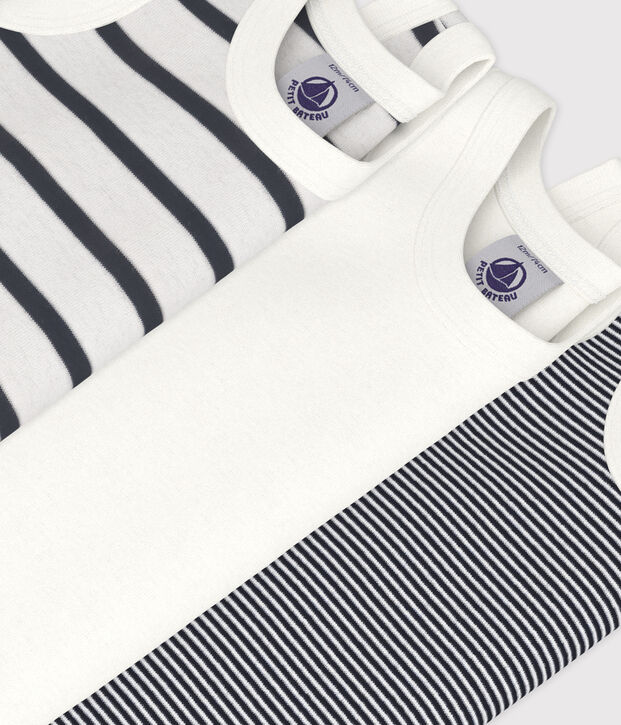 Set van 3 mouwloze body's voor baby's multicouleur