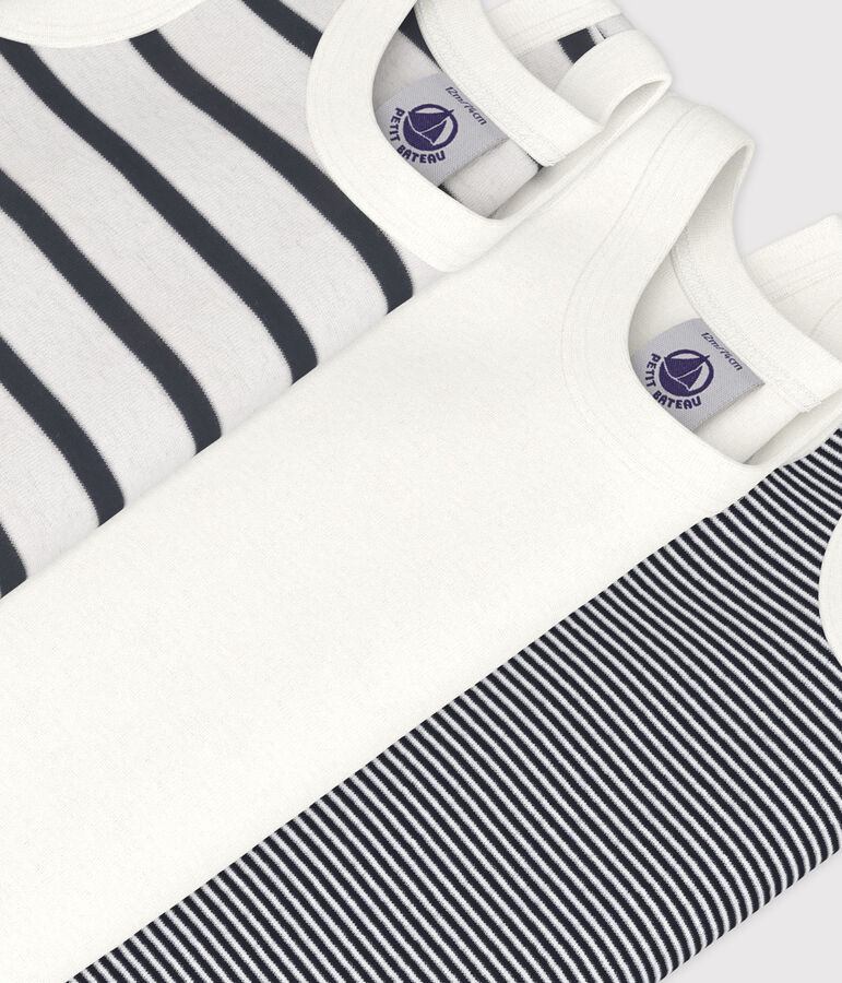 Lot de 3 bodies sans manches b&eacute;b&eacute; multicouleur