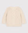Pull tricot à torsades bébé en coton écru AVALANCHE