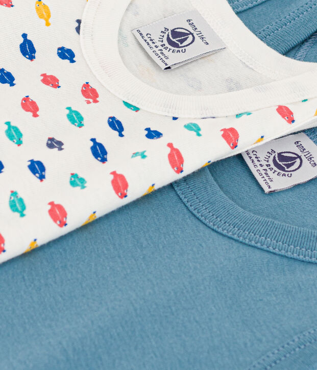 Lot de 2 d&eacute;bardeurs animaux marins en coton petit gar&ccedil;on multicouleur