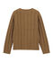 Vest in wol/katoen bruin BRINDILLE