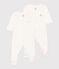Setje met 2 fluwelen babypyjama's variante 1