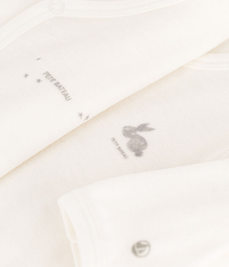 Lot de 2 pyjama b&eacute;b&eacute; en velours multicouleur