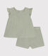 Ensemble blouse et short en gaze de coton bébé
