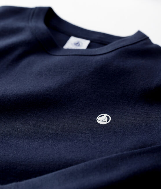 T-shirt in biokatoen voor jongens/meisjes blauw SMOKING