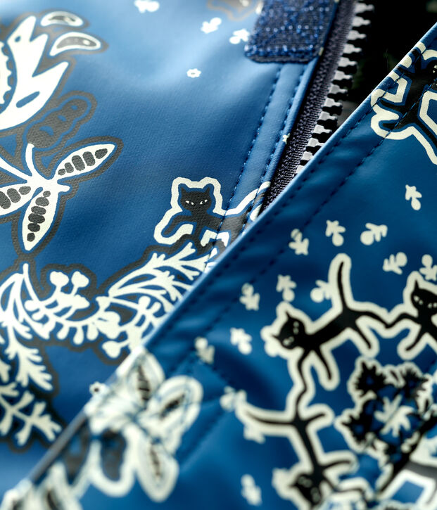 ICONISCHE OLIEJAS VAN GERECYCLEDE STOF VOOR BABY'S blauw/multicouleur