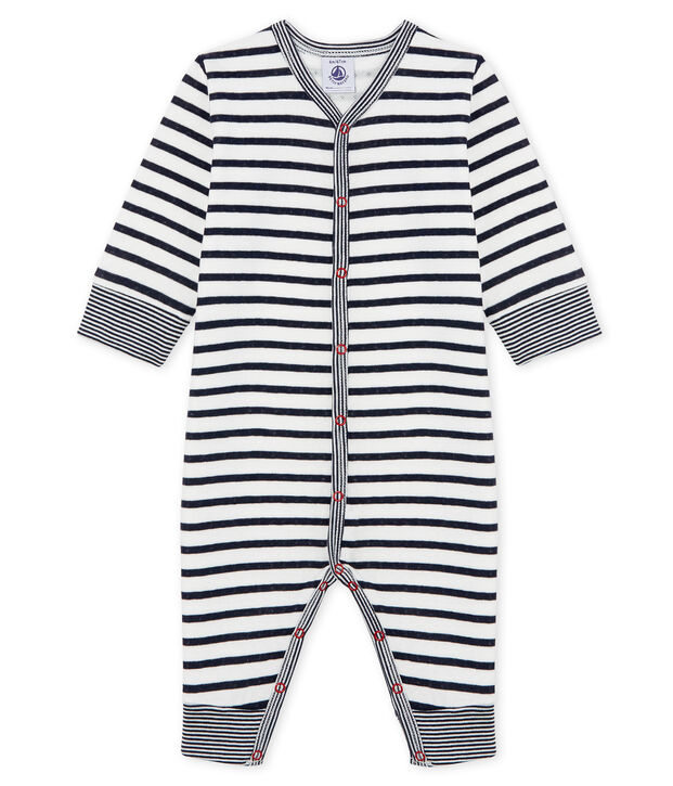 Slaappakje zonder voetjes van tubic babyjongen wit/blauw