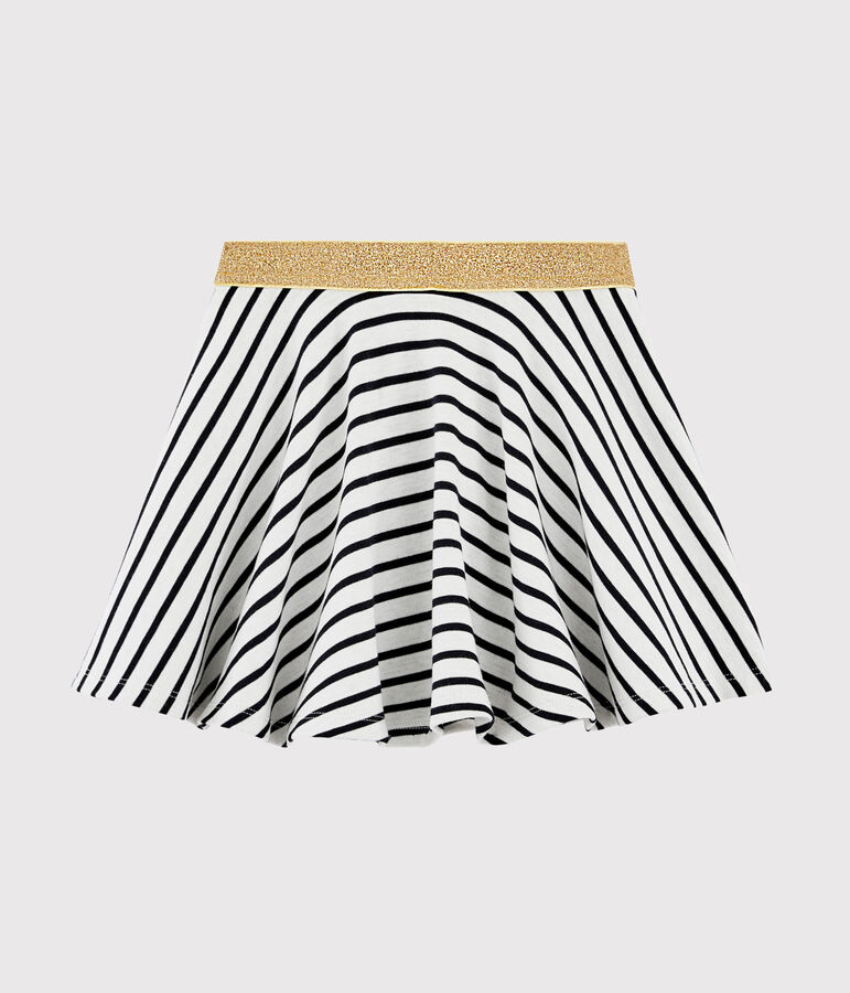 Jupe enfant fille blanc MARSHMALLOW/bleu SMOKING