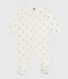 Katoenen pyjama met zilverkleurige hartjesprint voor baby's