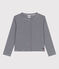 Katoenen kindercardigan met strepen blauw SMOKING/wit MARSHMALLOW