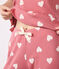 Pyjama en coton imprimé cœur femme rose ROSEWOOD/ MARSHMALLOW