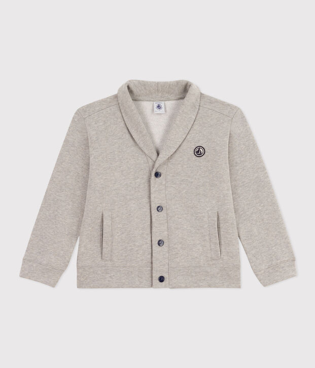 Cardigan en coton enfant gar&ccedil;on gris