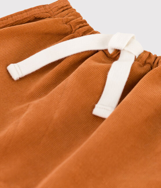 Pantalon bébé en velours côtelé marron ECUREUIL