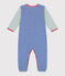 Pyjama en coton ray&eacute; b&eacute;b&eacute; bleu/blanc