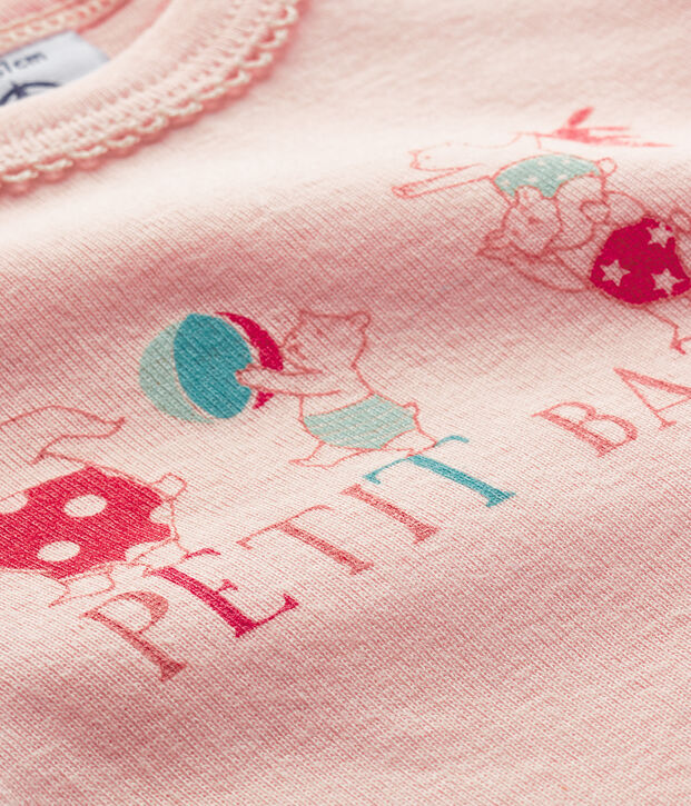 Body manches longues b&eacute;b&eacute; fille rose