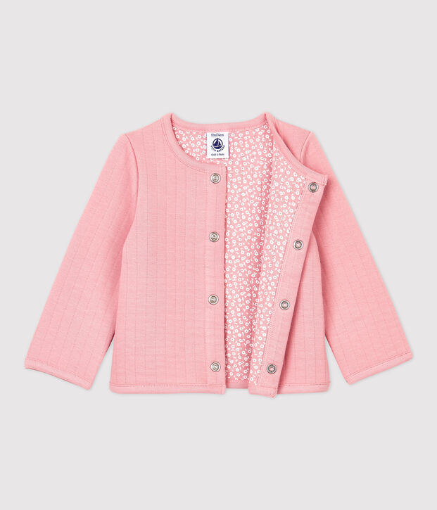 Vest van gewatteerde tubic baby. roze