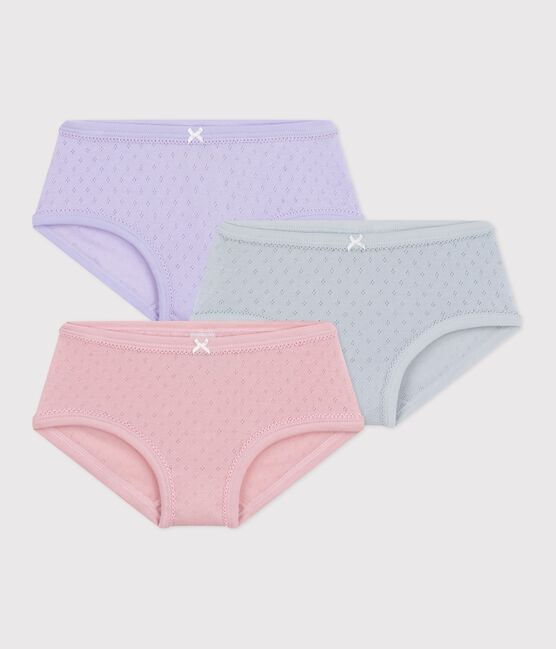 Lot de culottes enfant en coton ajouré taille haute variante 1