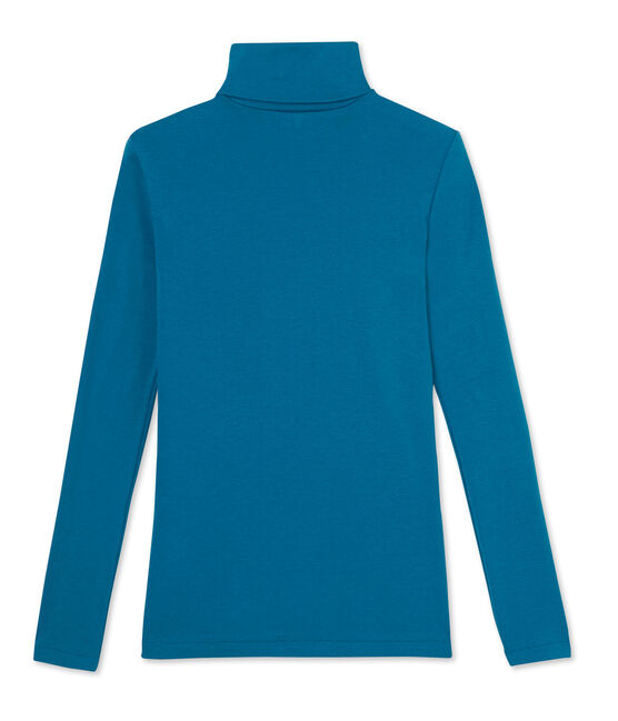 Dames sous-pull in originele ribstof blauw Mallard