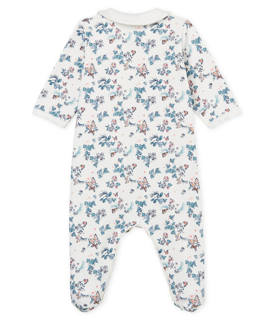 Dors bien bébé fille en velours blanc MARSHMALLOW/blanc MULTICO