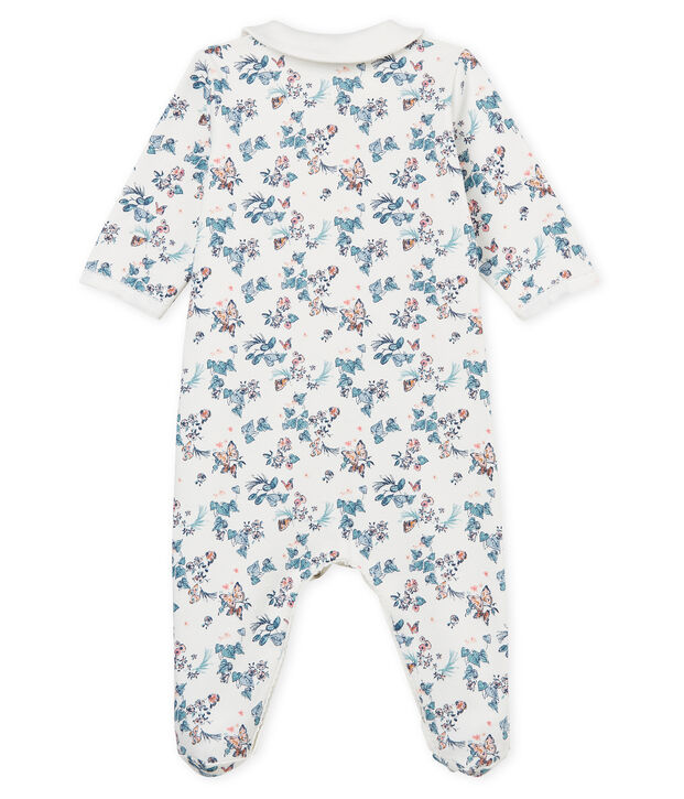 Dors bien b&eacute;b&eacute; fille en velours blanc/multicouleur