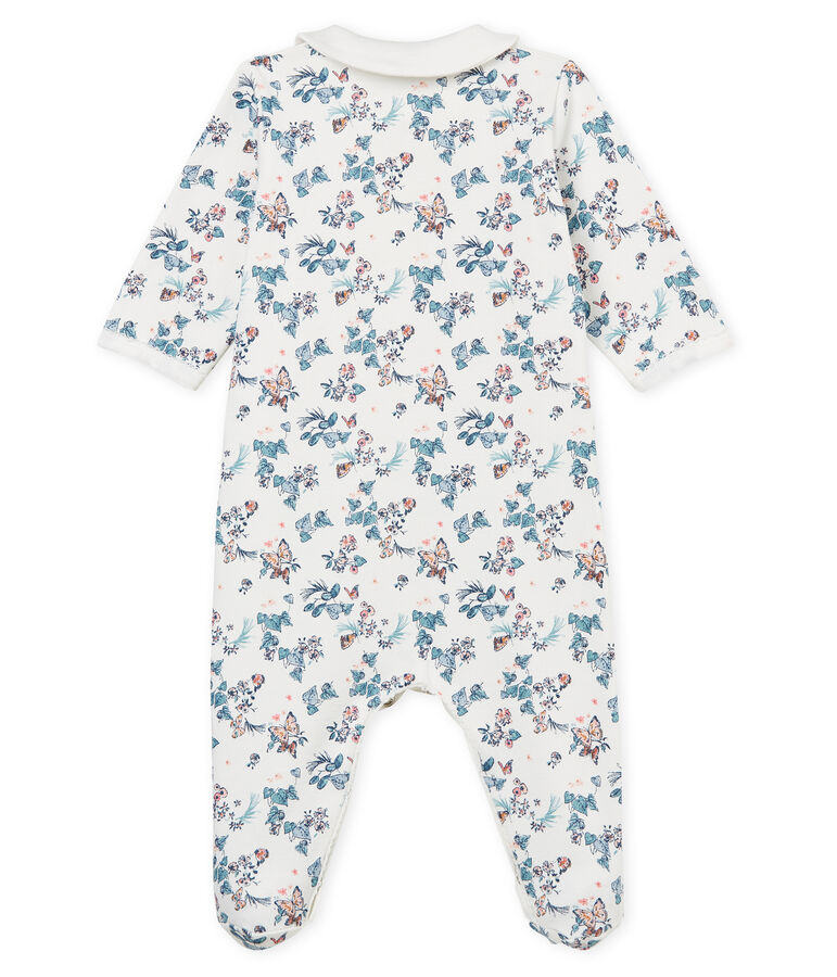 Dors bien b&eacute;b&eacute; fille en velours blanc/multicouleur