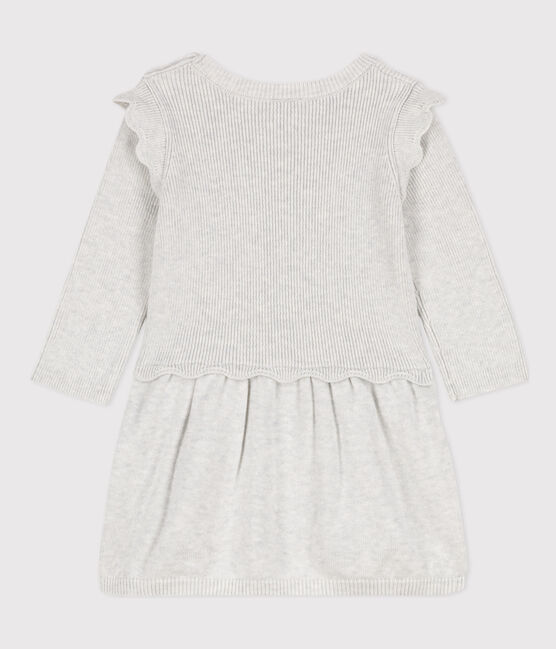 Robe en laine et coton bébé. beige MONTELIMAR CHINE