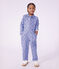 Combinaison enfant en coton imprim&eacute;e &agrave; c&oelig;urs violet/multicouleur