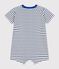 Kort babypakje van dunne jersey wit MARSHMALLOW/blauw MEDIEVAL