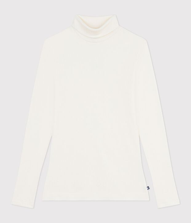 Sous-pull femme l'iconique en laine et coton &eacute;cru