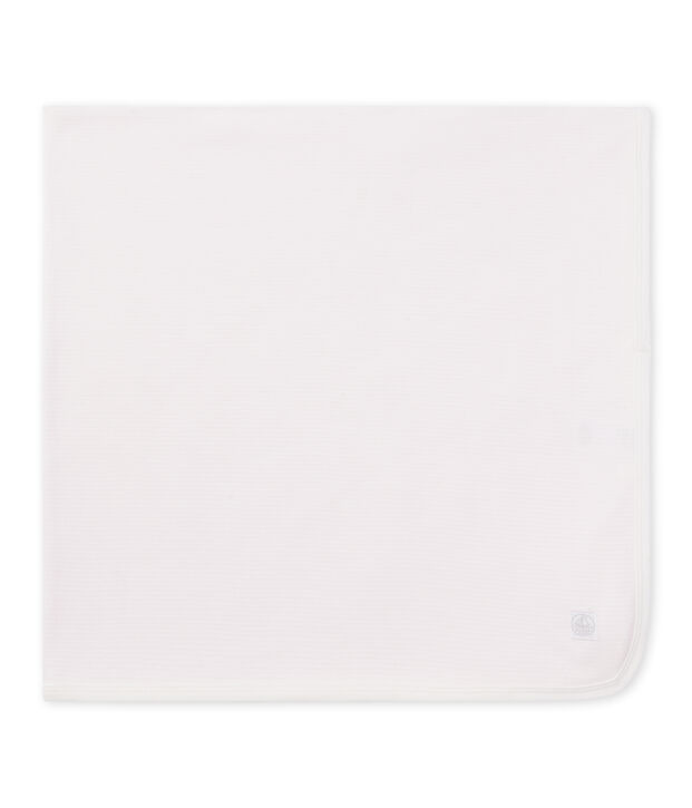 Drap b&eacute;b&eacute; mixte ray&eacute; milleraies rose/blanc