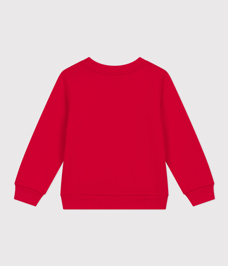 Sweater in fleece voor jongens rood CORRIDA