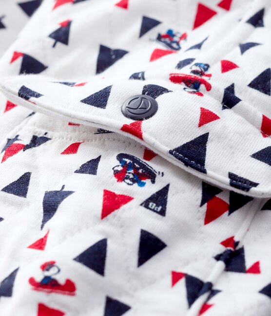 Pantalon bébé garçon en tubique blanc MARSHMALLOW/blanc MULTICO