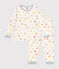 Kinderpyjama van velours met sterrenprint wit MARSHMALLOW/wit MULTICO