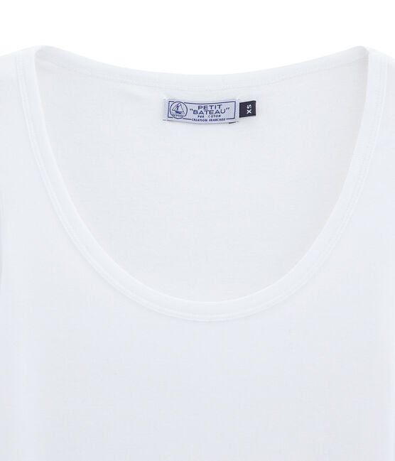 Dames-t-shirt met driekwartmouwen wit ECUME