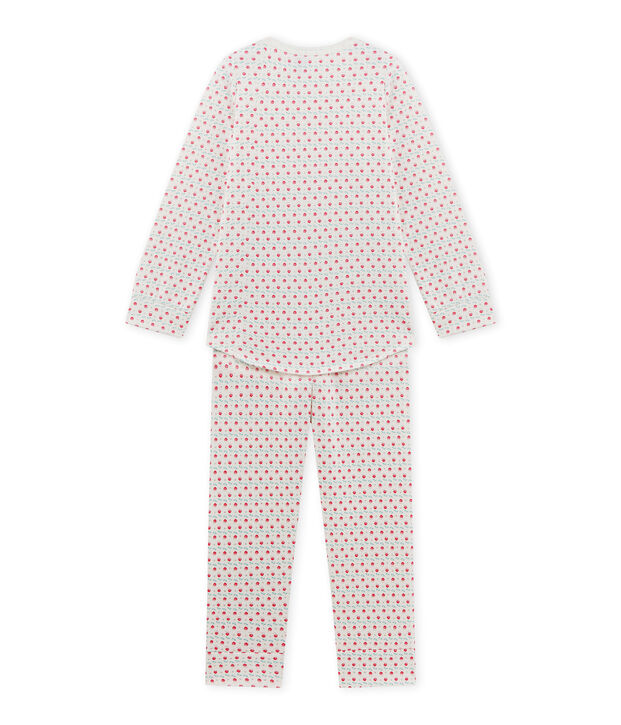 Pyjama fille imprim&eacute; blanc/multicouleur