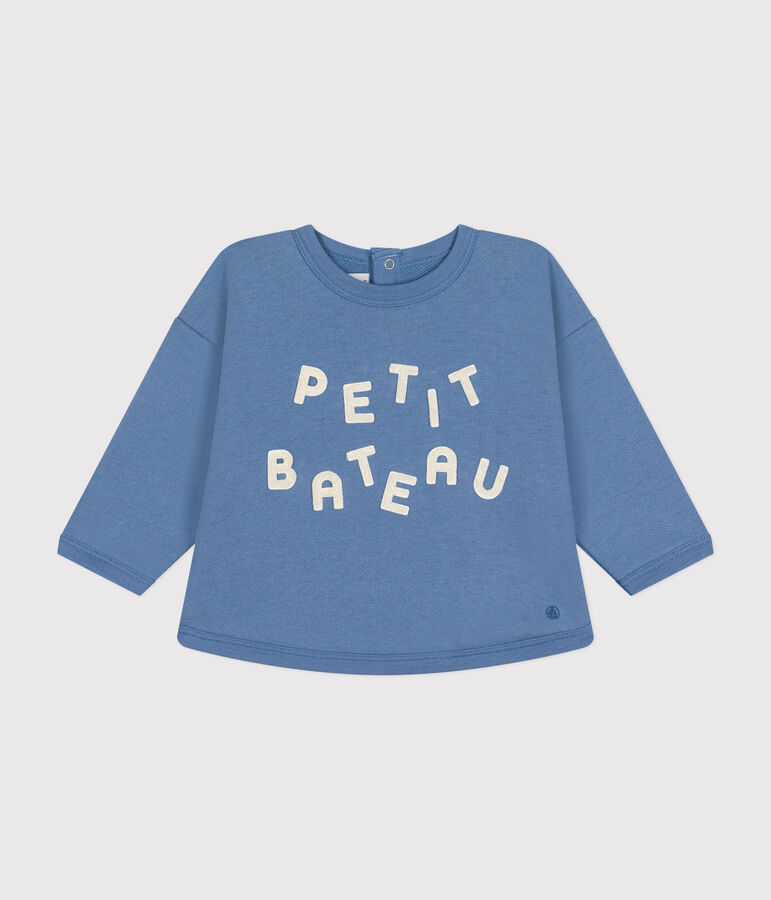 Fleece sweatshirt voor baby's blauw