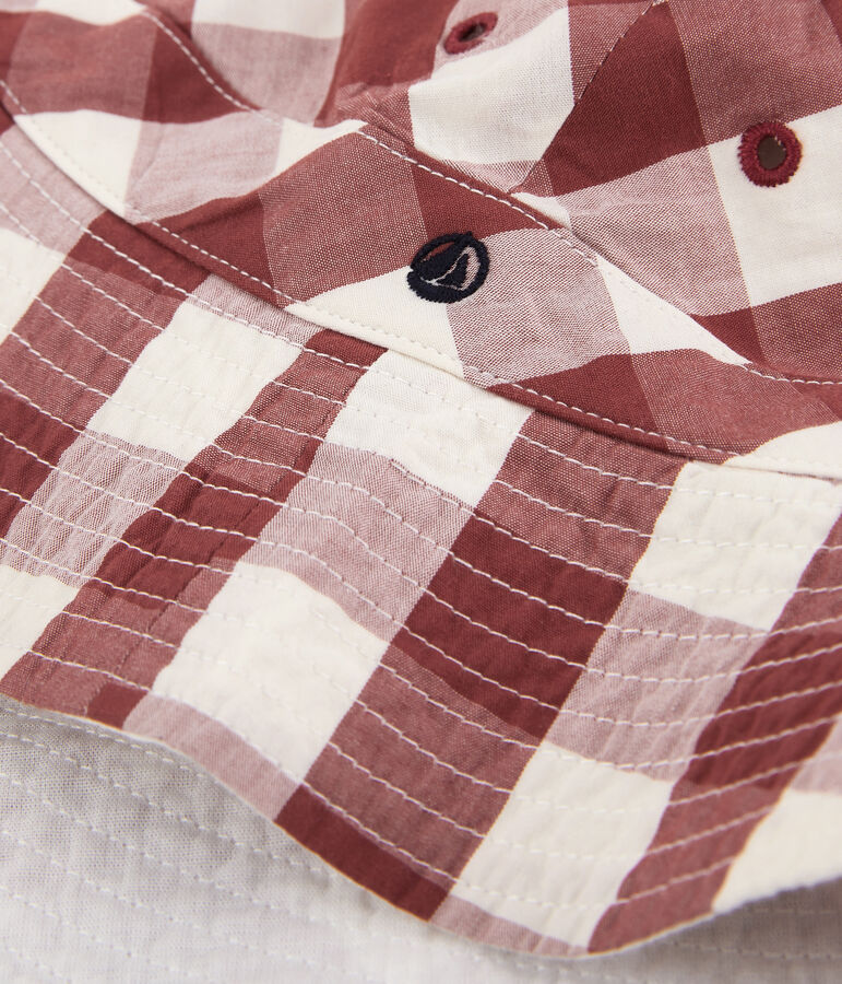 Bob en popeline enfant fille marron/&eacute;cru