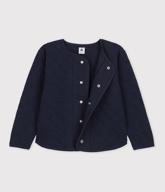 Cardigan en tubique enfant fille bleu SMOKING