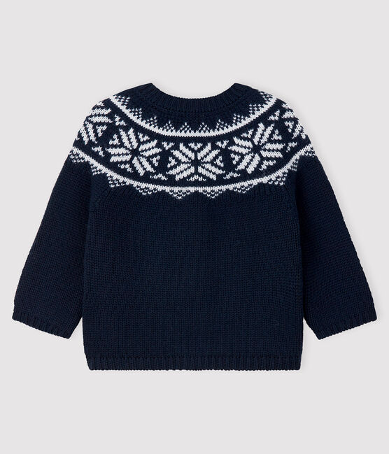 100% willen babyvestje blauw SMOKING/wit MARSHMALLOW